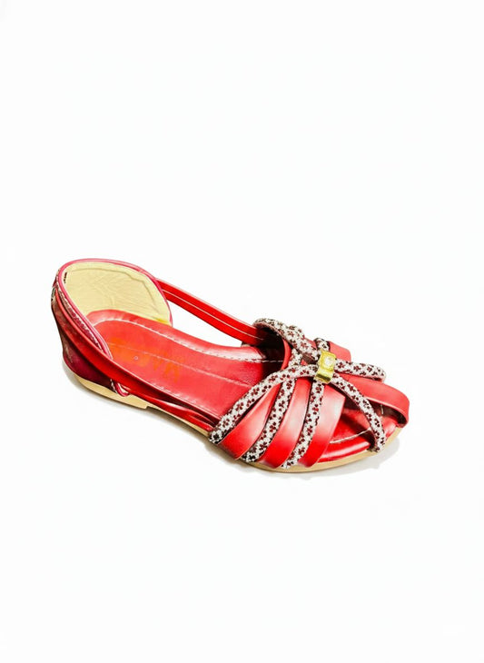 Baby Girl Fancy Open-Toe Sandals – Soft & Stylish Beaded Design