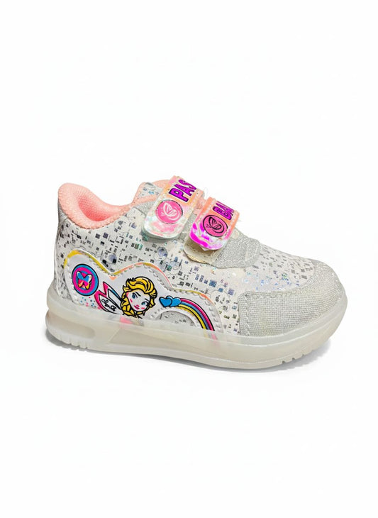 Girls Sparkle Cartoon LED Sneakers – Comfort & Style for Little Princesses