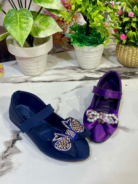 Girls Fancy Bow Flats – Stylish Party Wear Shoes