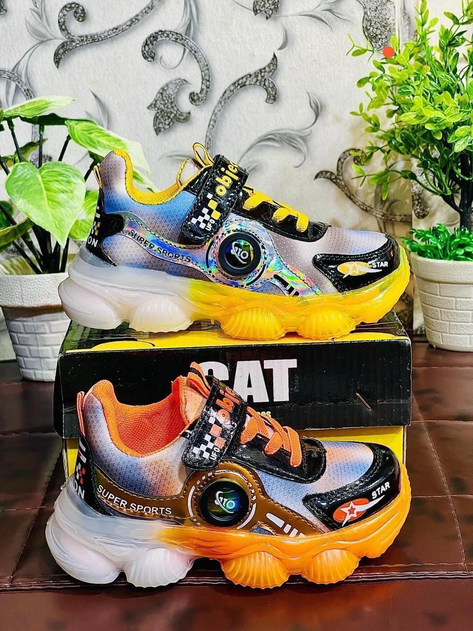 Teens&Kids Super Sports LED Bubble Lighting Sole Shoes