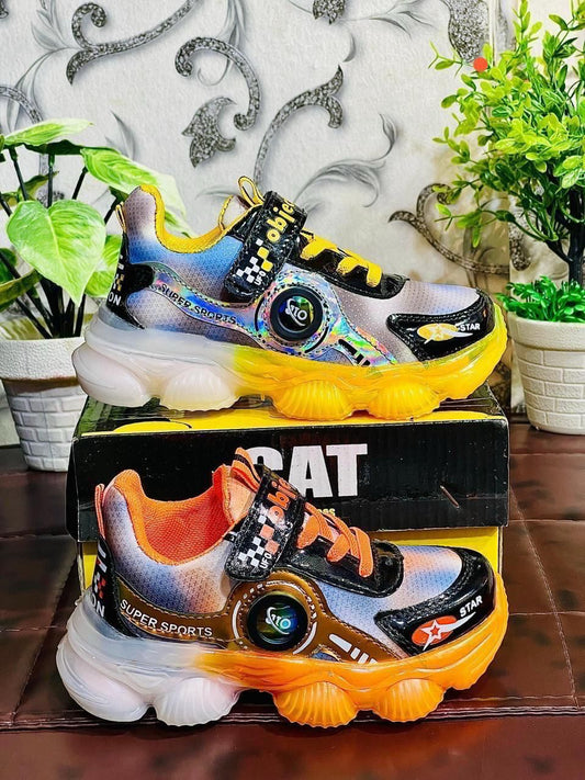 Teens&Kids Super Sports LED Bubble Lighting Sole Shoes