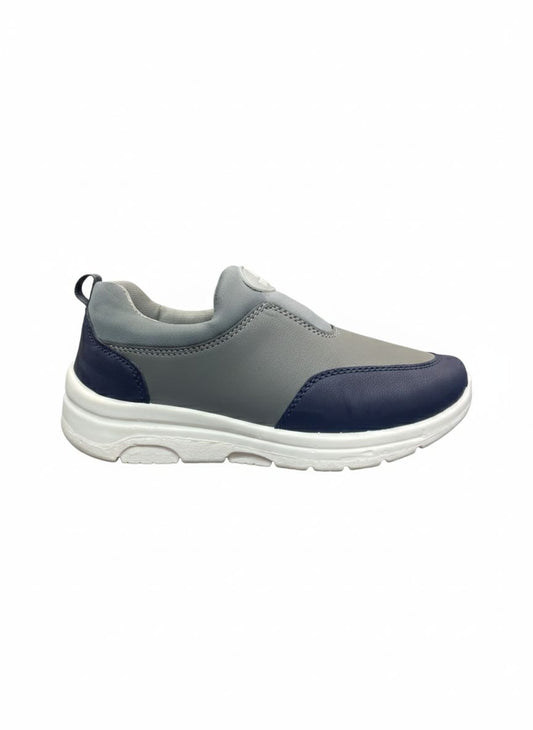 Urban Comfort Slip-On Sneakers – Grey & Navy Blue