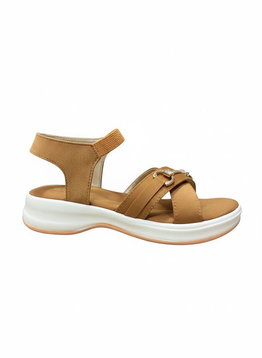 Women's Comfortable Cross-Strap Walking Sandals - Stylish Platform Comfort
