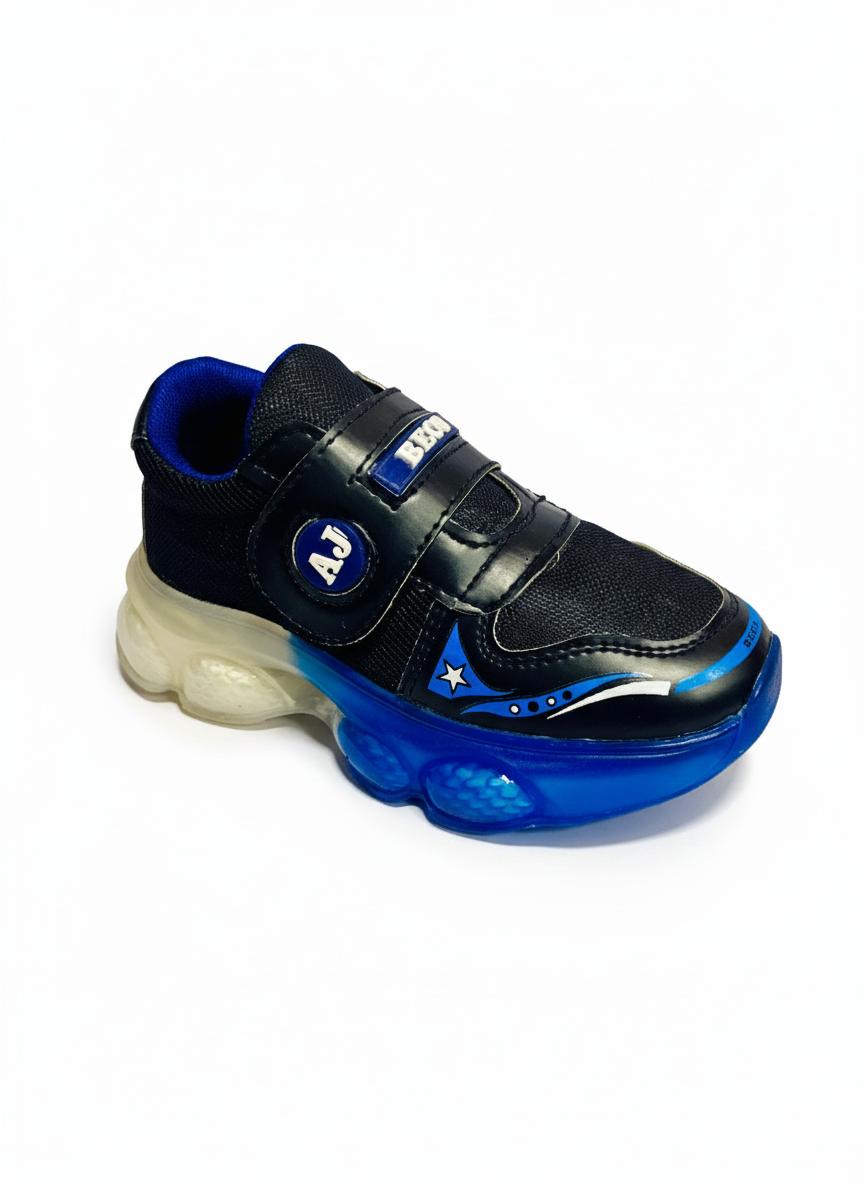 Kids AJ BECO Bubble Sole Jogers – Soft, Stylish & Velcro Strap Lighting Shoes
