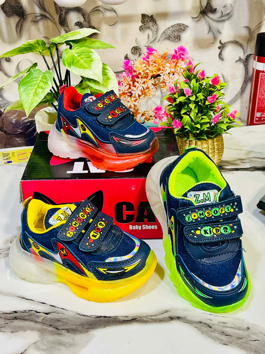 Kids Colorful Light-Up Joger Shoes – Soft, Durable