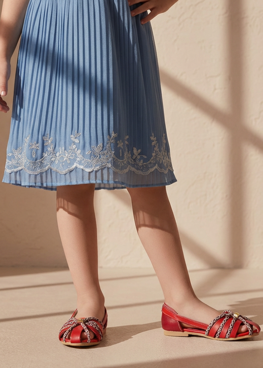 Baby Girl Fancy Open-Toe Sandals – Soft & Stylish Beaded Design