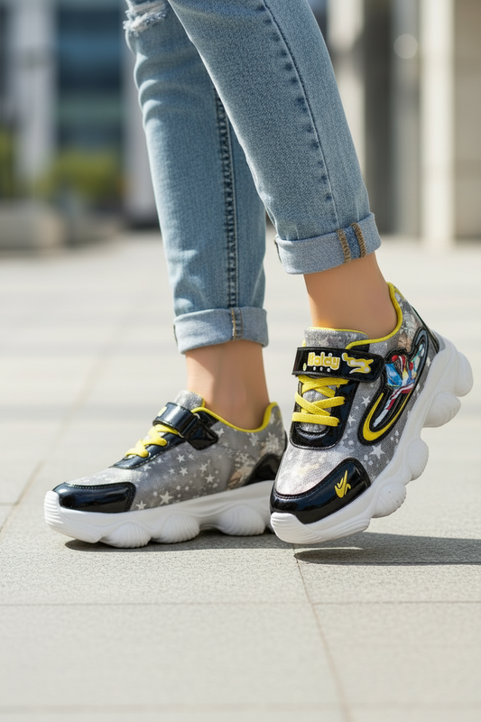 Kids Stylish Black & Yellow Rabbit Shoes China Imported – Lightweight & Trendy