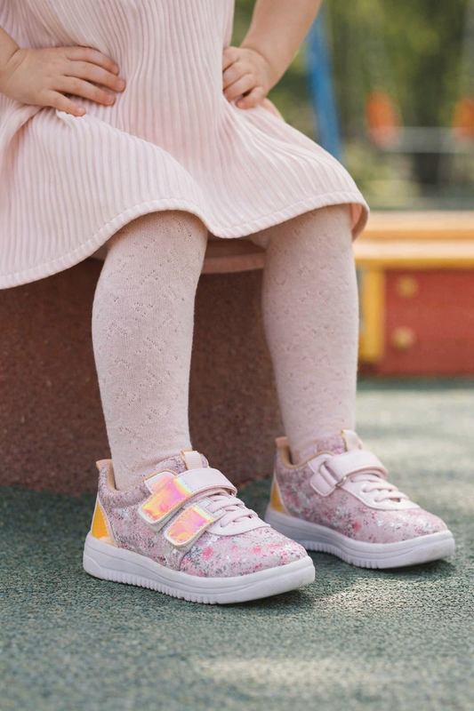 Cute Baby Girl Velcro Sneakers – Soft & Comfortable Printed Kids Shoes